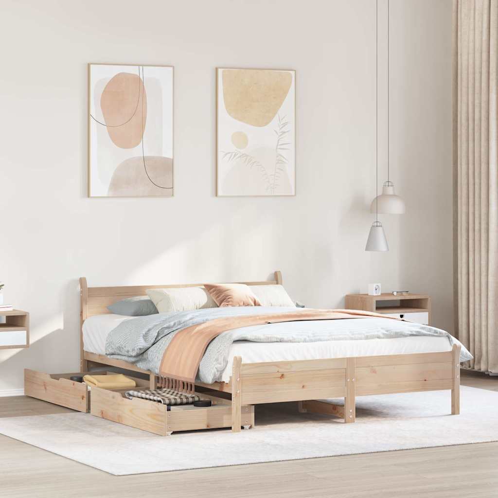 vidaXL Letto senza Materasso 120x190 cm in Legno Massello di Pino
