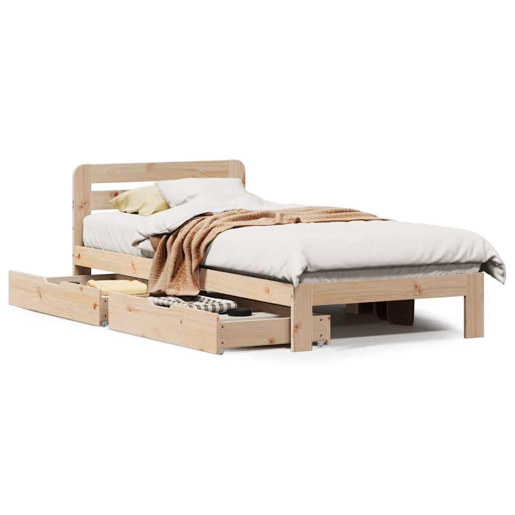 vidaXL Letto senza Materasso 90x200 cm in Legno Massello di Pino