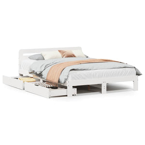 vidaXL Letto senza Materasso Bianco 120x190 cm Legno Massello di Pino