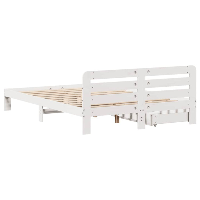 vidaXL Letto senza Materasso Bianco 120x190 cm Legno Massello di Pino