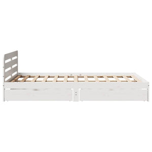 vidaXL Letto senza Materasso Bianco 140x190 cm Legno Massello di Pino