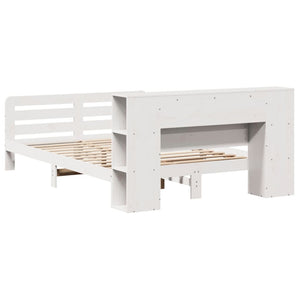 vidaXL Giroletto senza Materasso Bianco 140x200 cm Legno Massello Pino