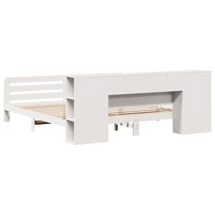 vidaXL Giroletto senza Materasso Bianco 200x200 cm Legno Massello Pino