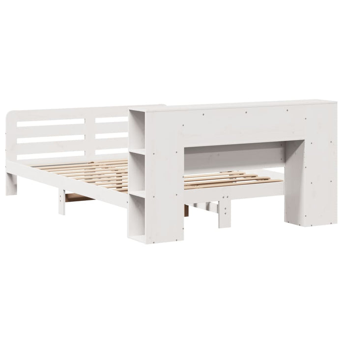vidaXL Letto senza Materasso Bianco 135x190 cm Legno Massello di Pino