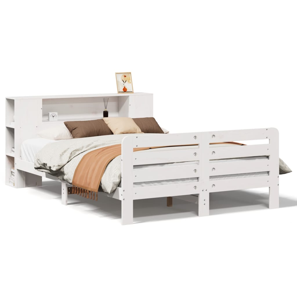 vidaXL Letto senza Materasso Bianco 140x190 cm Legno Massello di Pino