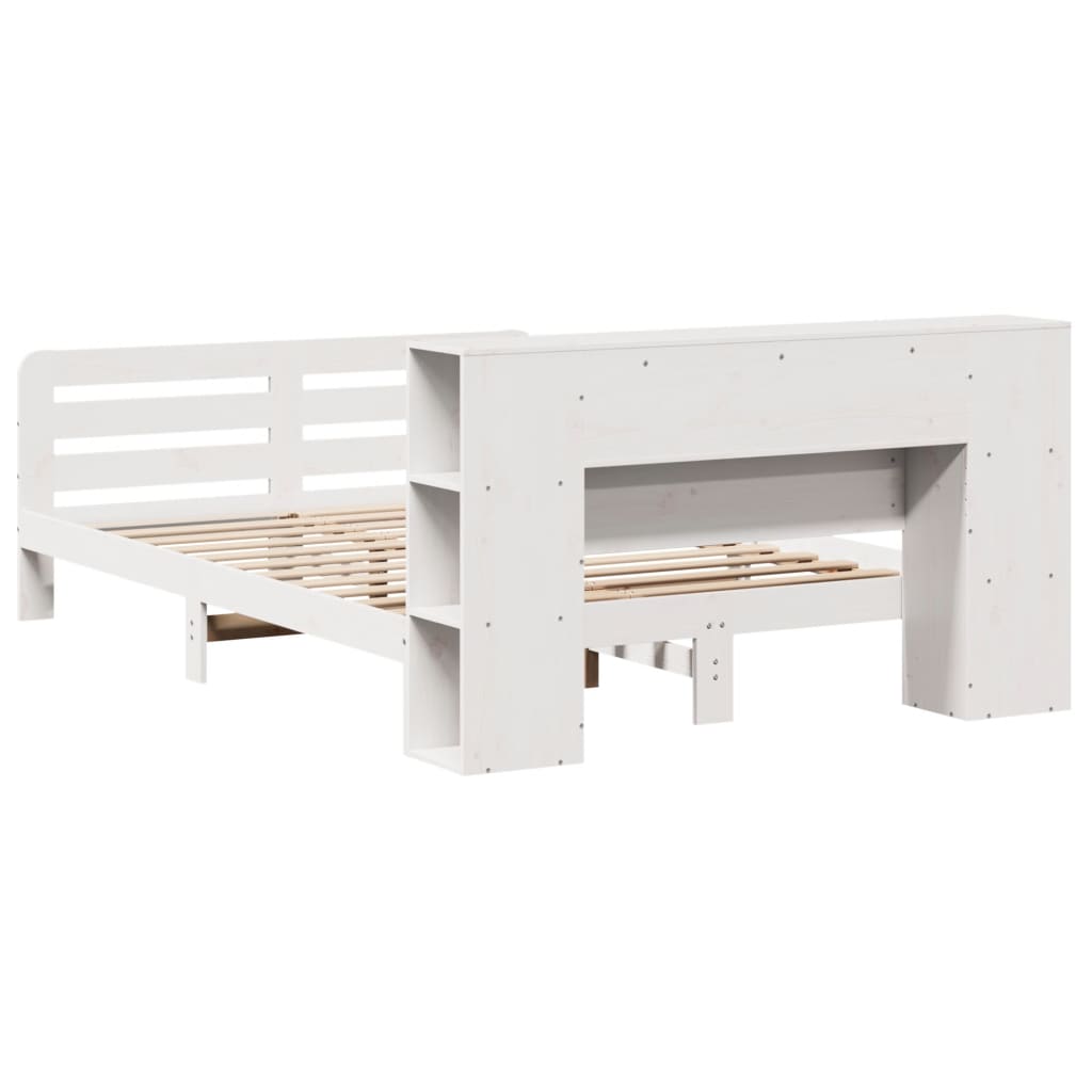 vidaXL Letto senza Materasso Bianco 140x190 cm Legno Massello di Pino