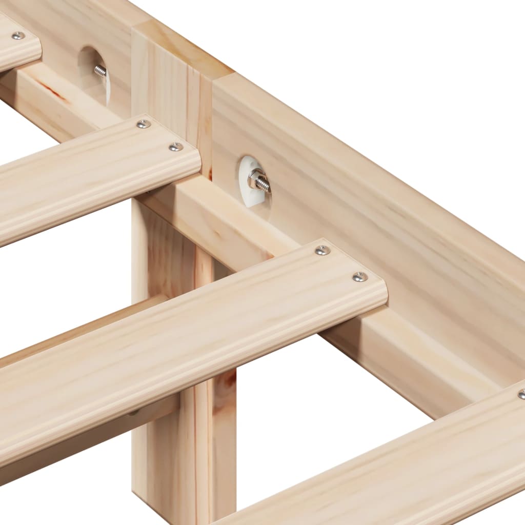 vidaXL Letto senza Materasso 75x190 cm in Legno Massello Pino