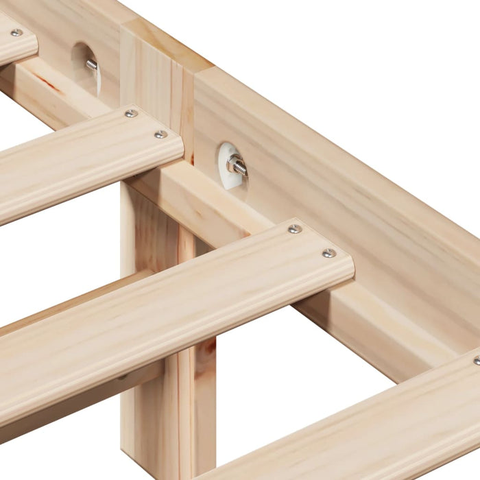 vidaXL Letto senza Materasso 75x190 cm in Legno Massello Pino