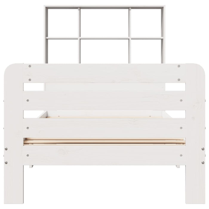 Giroletto senza Materasso Bianco 90x200 cm Legno Massello Pino 3309915