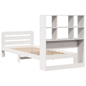 Giroletto senza Materasso Bianco 90x200 cm Legno Massello Pino 3309915