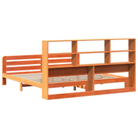 Giroletto senza Materasso-Struttura Letto Marrone Cera 180x200 cm Legno di Pino 545573