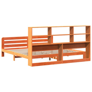 Giroletto senza Materasso-Struttura Letto Marrone Cera 180x200 cm Legno di Pino 545573