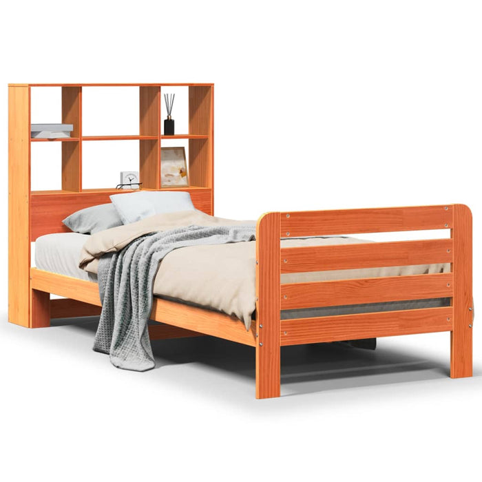 vidaXL Letto senza Materasso Marrone Cera 75x190 cm in Legno di Pino