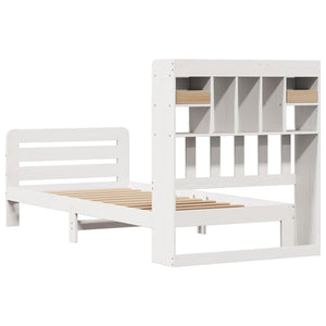 vidaXL Letto Libreria senza Materasso Bianca 90x200 cm Legno di Pino