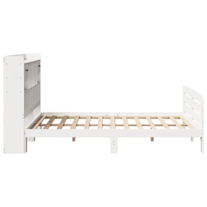 vidaXL Letto Libreria senza Materasso Bianco 140x200 cm Legno di Pino