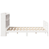 vidaXL Letto Libreria senza Materasso Bianco 160x200 cm Legno di Pino