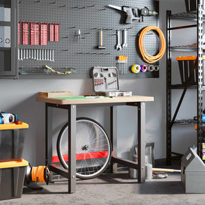 Banco Lavoro 100x60x83 cm Legno Massello Rovere Rettangolare 3309657