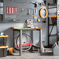 Banco Lavoro Marrone Scuro 100x60x81,5 cm Legno Massello Rovere 3309659