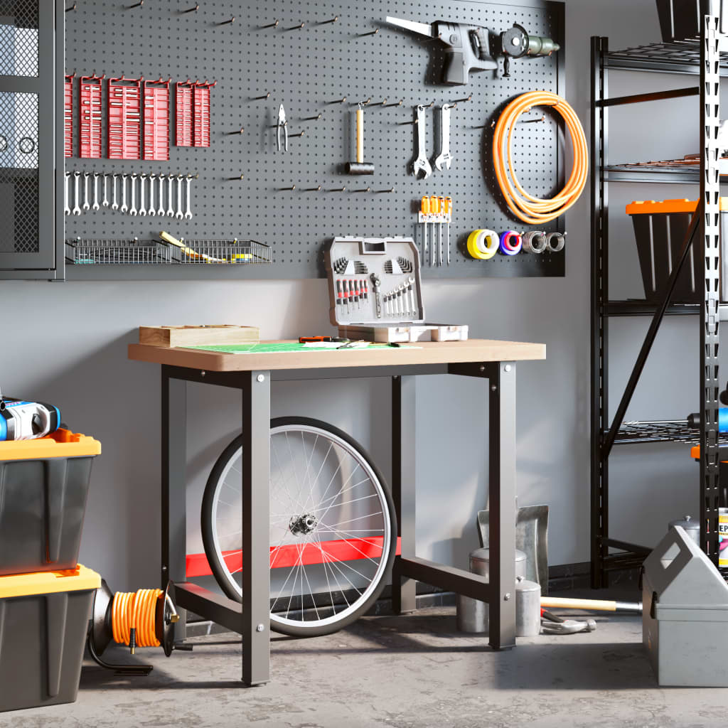 Banco Lavoro 100x60x83 cm Legno Massello Faggio Rettangolare 3309661