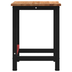 vidaXL Banco Lavoro Marrone Chiaro 100x60x81,5cm Legno Massello Rovere