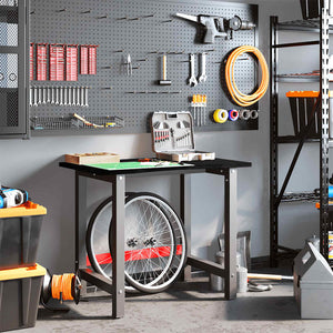 Banco Lavoro Marrone Scuro 100x60x81,5 cm Legno Massello Rovere 3309672