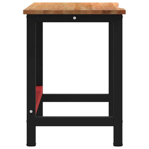 vidaXL Banco Lavoro Marrone Chiaro 140x60x81,5cm Legno Massello Rovere