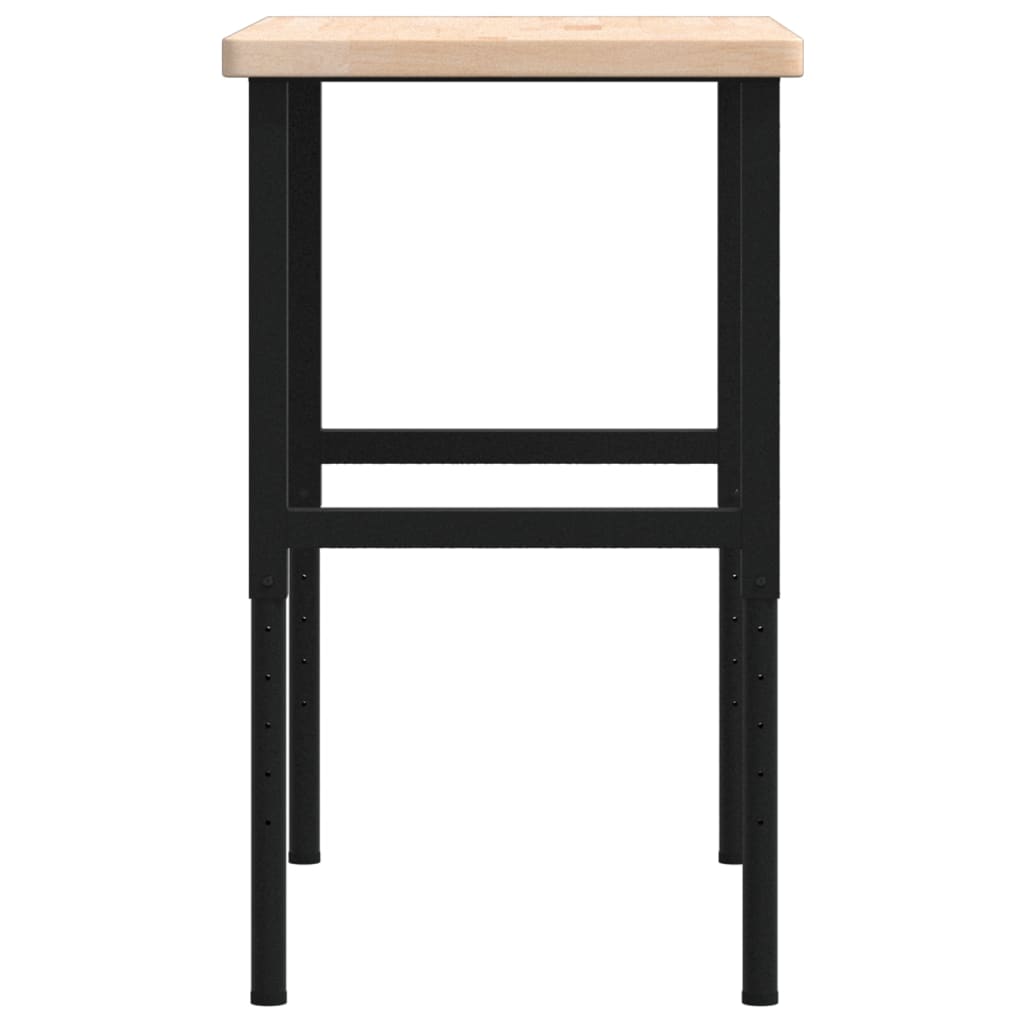 vidaXL Banco Lavoro 100x60x(73-99,5) cm Legno di Rovere Rettangolare