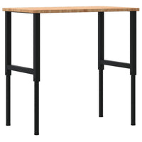 Banco Lavoro Marrone Chiaro 100x60x(71,5-98cm Legno di Rovere 3309680