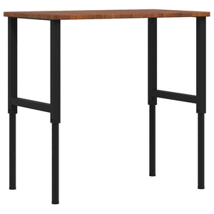 Banco Lavoro Marrone Scuro 100x60x(71,5-98) cm Legno di Rovere 3309681