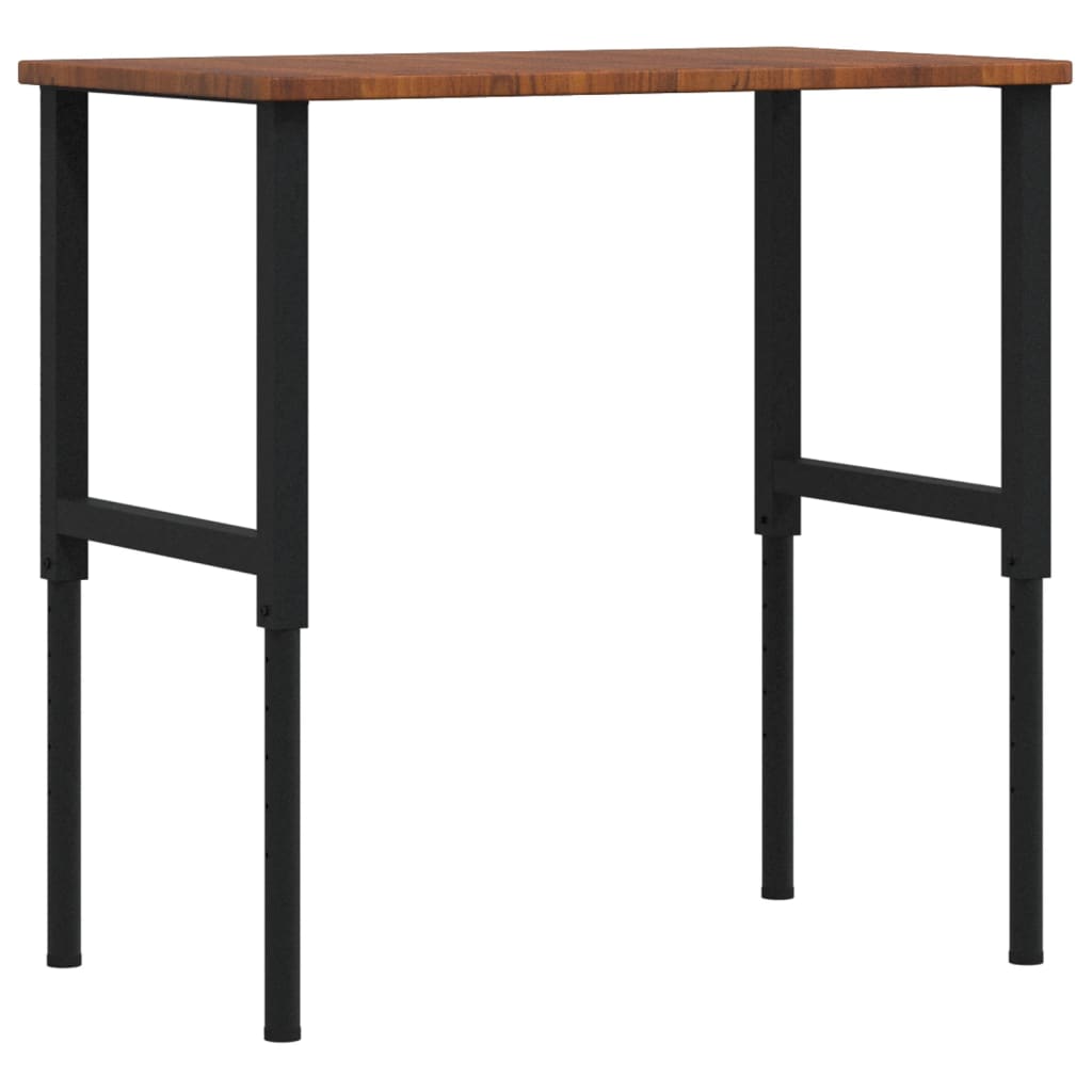 Banco Lavoro Marrone Scuro 100x60x(71,5-98) cm Legno di Rovere