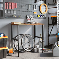 Banco Lavoro Marrone Scuro 100x60x(71,5-98) cm Legno di Rovere