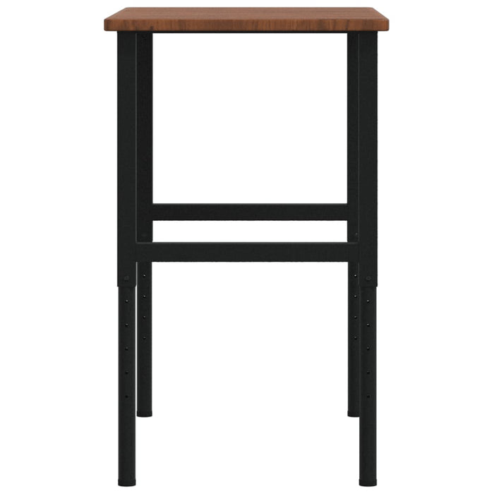 Banco Lavoro Marrone Scuro 100x60x(71,5-98) cm Legno di Rovere