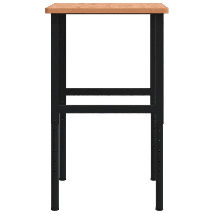 vidaXL Banco da Lavoro 100x60x(71,5-98) cm Legno Faggio Rettangolare