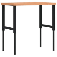 Banco Lavoro 100x60x(73-99,5) cm Legno di Faggio Rettangolare 3309685