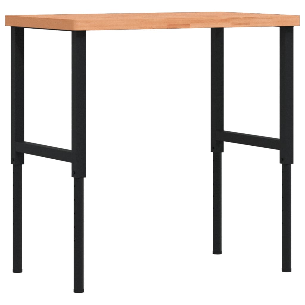 Banco Lavoro 100x60x(73-99,5) cm Legno di Faggio Rettangolare 3309685