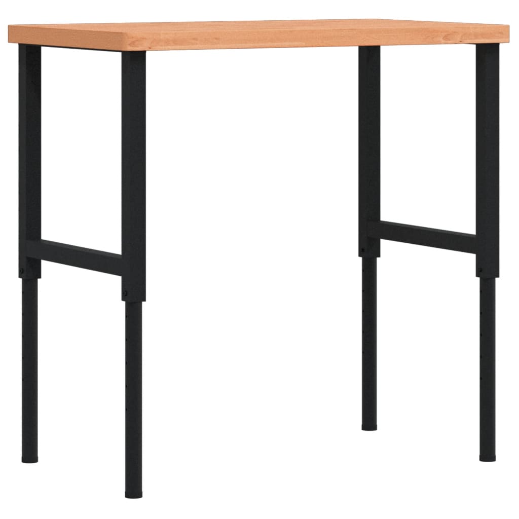 Banco Lavoro 100x(55-60)x(73-99,5) cm Legno Massello di Faggio 3309689