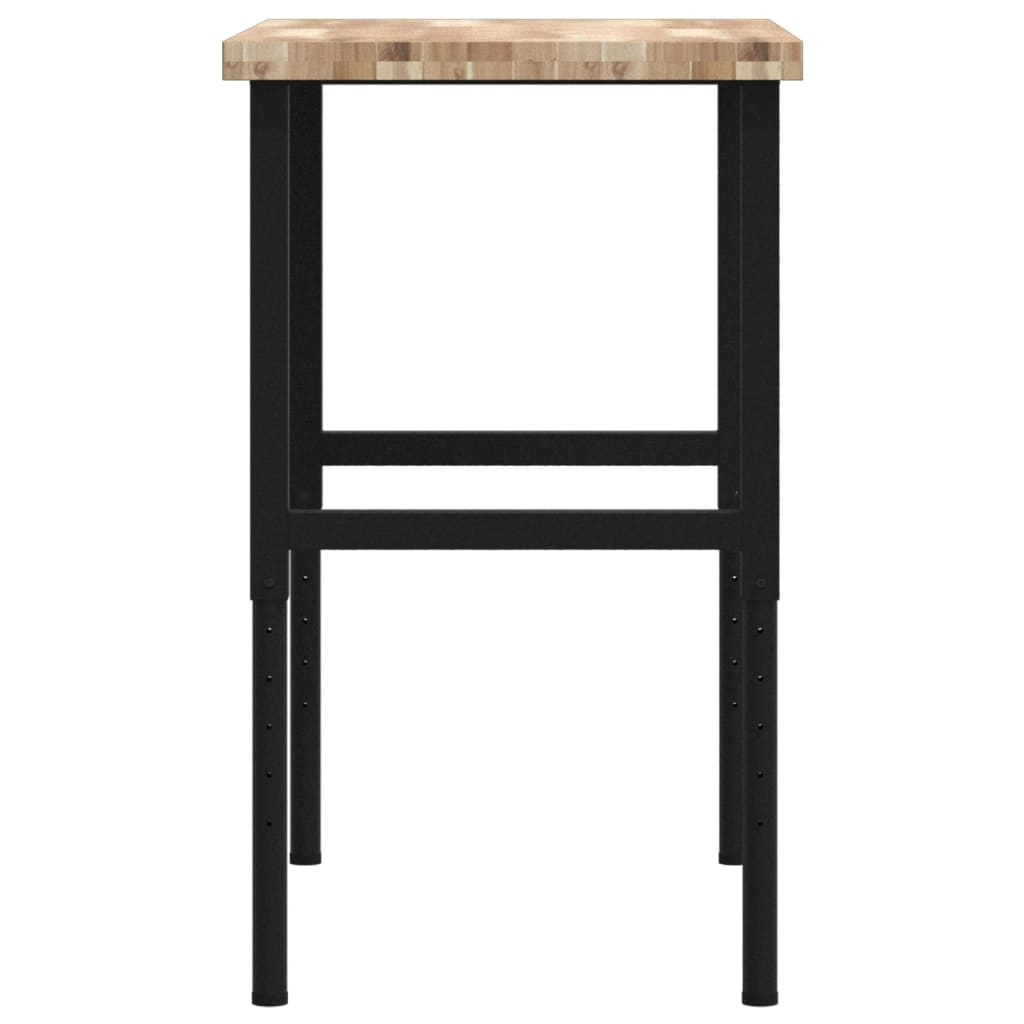 vidaXL Banco Lavoro 100x60x(73-99,5) cm Legno di Acacia Rettangolare
