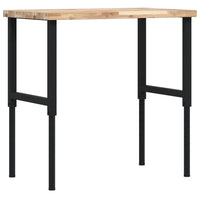 vidaXL Banco Lavoro 100x60x(73-99,5) cm Legno di Acacia Rettangolare