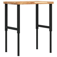 vidaXL Banco Lavoro 80x60x(73-99,5) cm Legno di Acacia Rettangolare