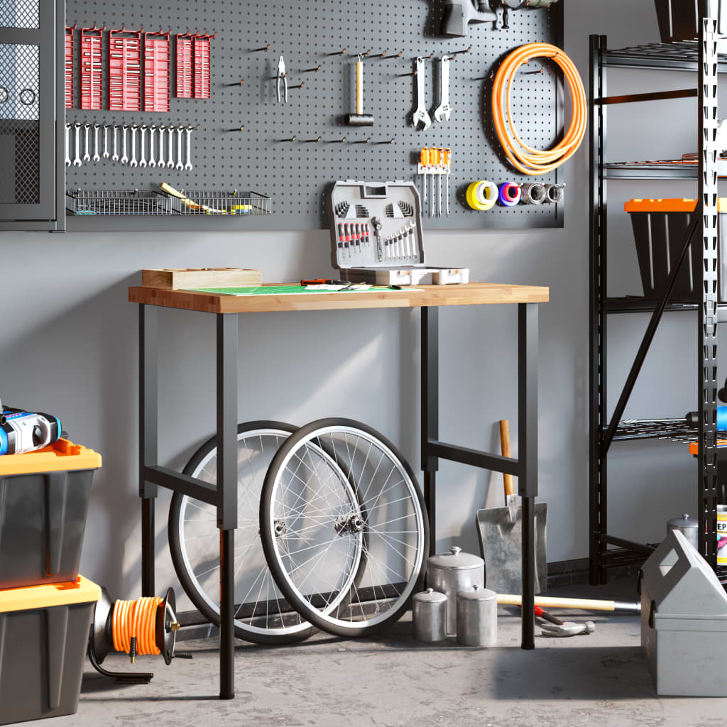 Banco Lavoro 100x60x(73-99,5) cm Legno di Acacia Rettangolare 3309693