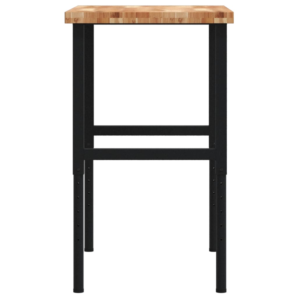 vidaXL Banco Lavoro 100x60x(73-99,5) cm Legno di Acacia Rettangolare