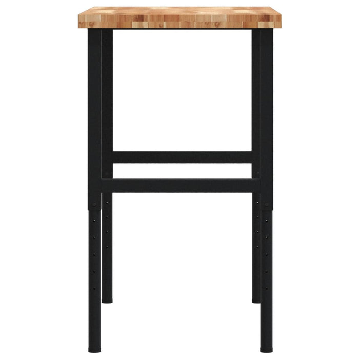 vidaXL Banco Lavoro 100x60x(73-99,5) cm Legno di Acacia Rettangolare