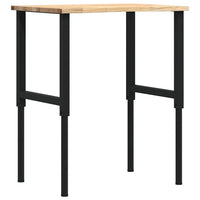 Banco da Lavoro 80x60x(71,5-98) cm Legno Massello Rovere 3309694