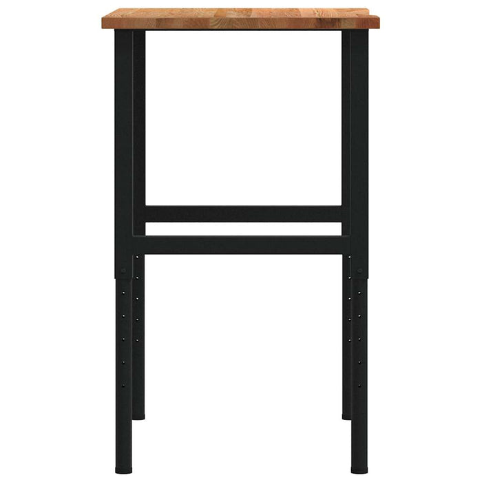 Banco Lavoro Marrone Chiaro 80x60x(71,5-98) cm Legno di Rovere 3309696