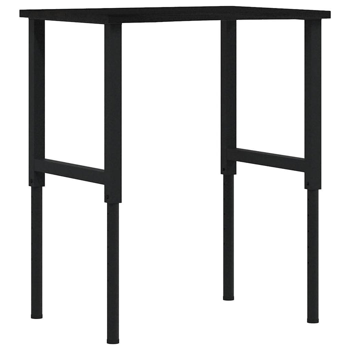 vidaXL Banco Lavoro Marrone Scuro 80x60x(71,5-98) cm Legno di Rovere