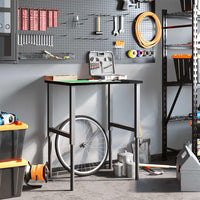 vidaXL Banco Lavoro Marrone Scuro 80x60x(71,5-98) cm Legno di Rovere