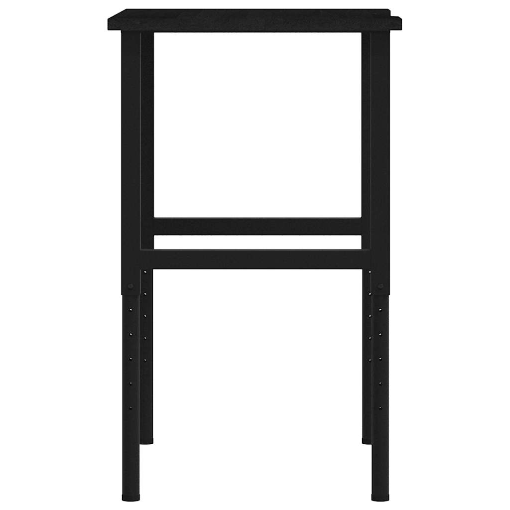 Banco Lavoro Marrone Scuro 80x60x(71,5-98) cm Legno di Rovere 3309698