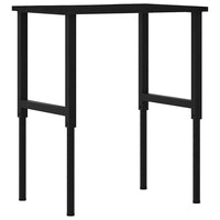 vidaXL Banco Lavoro Marrone Scuro 80x60x(71,5-98) cm Legno di Rovere