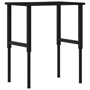 vidaXL Banco Lavoro Marrone Scuro 80x60x(71,5-98) cm Legno di Rovere