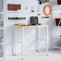 Banco Lavoro 100x60x(73-99,5) cm Legno di Rovere Rettangolare 3309701